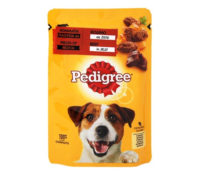 dog PEDIGREE pieces of beef in jelly 100g