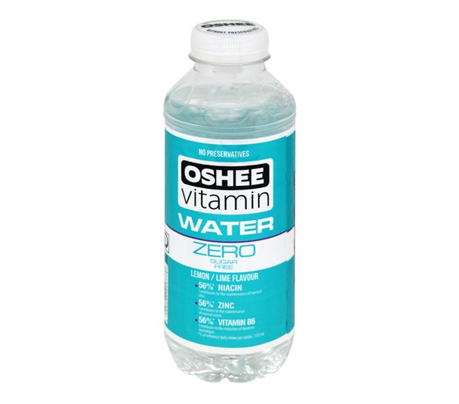 OSHEE Vitamin Water lemon & lime flavour 555ml – ZERO sugar free