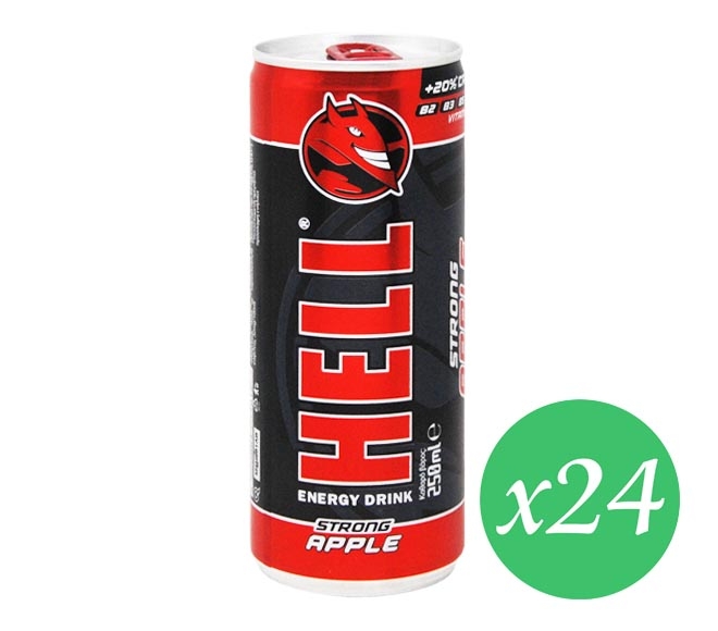 HELL energy drink 24x250ml – apple