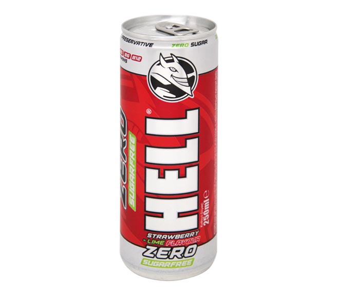 HELL energy drink 250ml – strawberry – lime zero