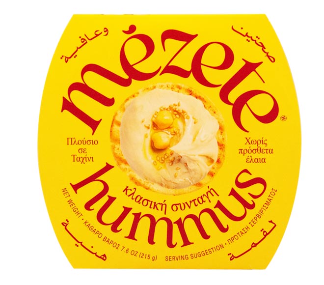 salad dip MEZETE Gourmet hummus with tahini 215g