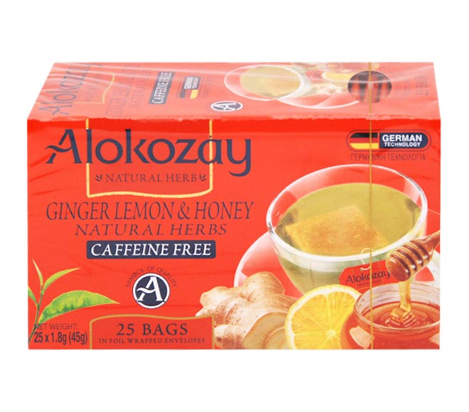 tea ALOKOZAY (25pcs) 45g – Ginger Lemon & Honey (natural herbs caffeine free)