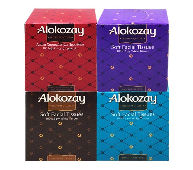 ALOKOZAY soft facial tissues 100 sheets x 2ply (cube)