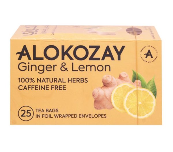 tea ALOKOZAY (25pcs) 45g - Ginger & Lemon (100% natural herbs caffeine free)
