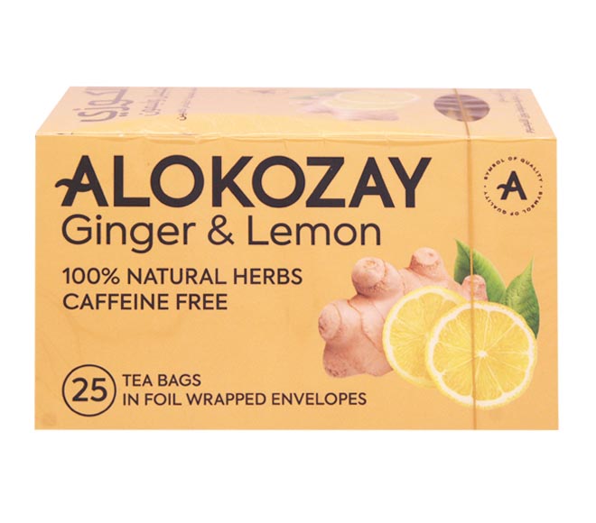 tea ALOKOZAY (25pcs) 45g – Ginger & Lemon (100% natural herbs caffeine free)
