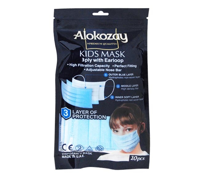 ALOKOZAY disposable face mask for kids 3 Layers x 10pcs