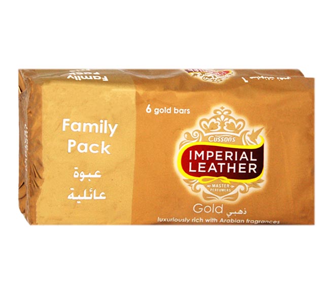 IMPERIAL LEATHER Gold soap bars 6x125g Family Pack