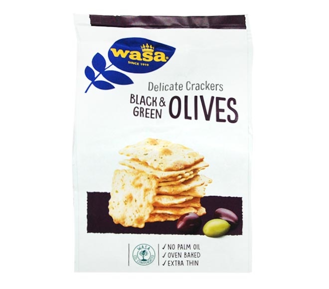WASA delicate crackers 150g – Black & Green Olives