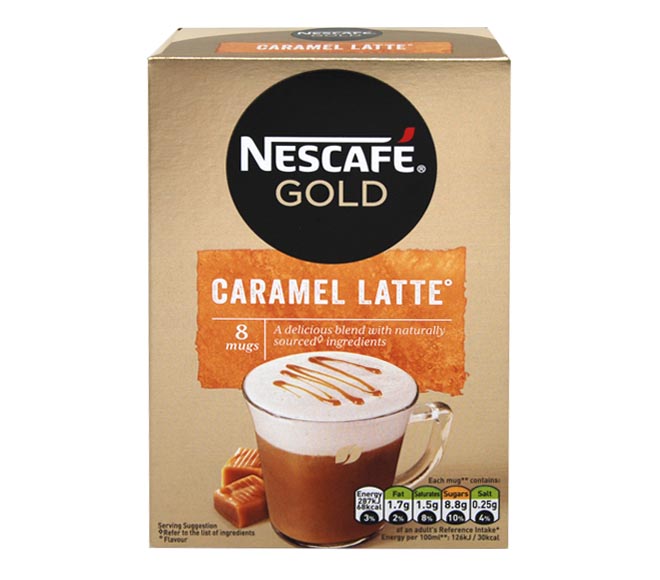 sachets NESCAFE gold caramel latte 8x17g 136g