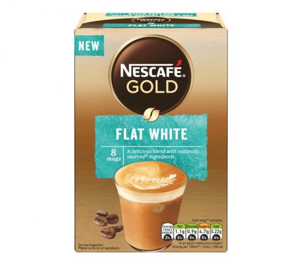 sachets NESCAFE gold flat white 8x12.5g 100g