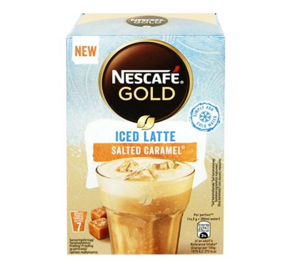 sachets NESCAFE gold iced latte salted caramel 7x14.5g 101.5g