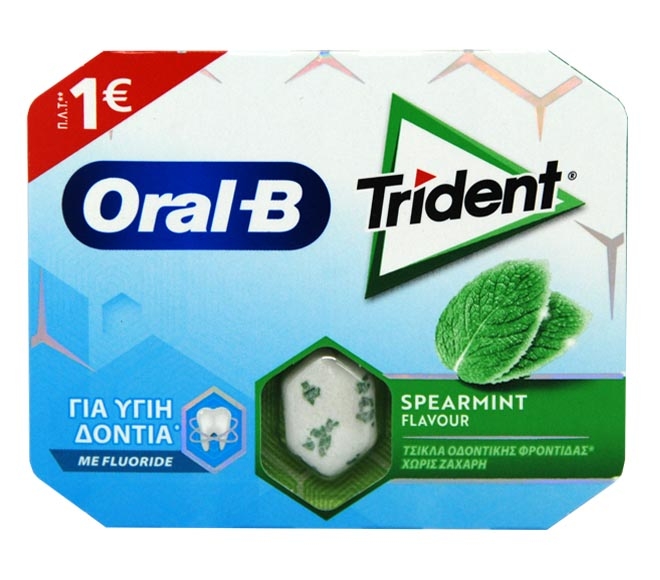 gum TRIDENT Oral-B spearmint sugar free 17g
