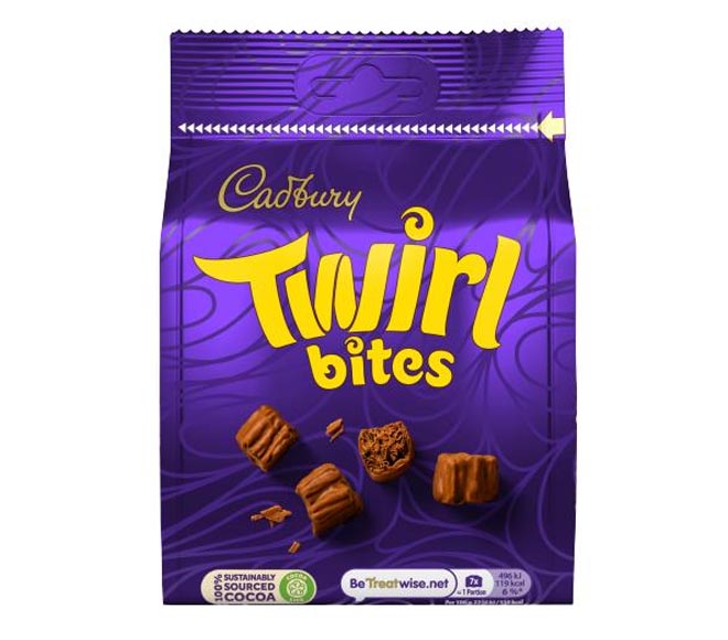 CADBURY chocolate TWIRL bites 109g