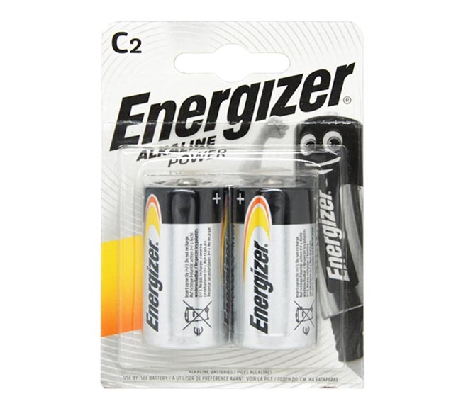 ENERGIZER Type C Alkaline Power Batteries, pack of 2