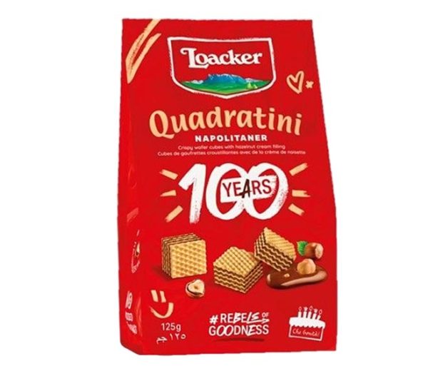 LOACKER Quadratini Napolitaner bite size wafers 125g
