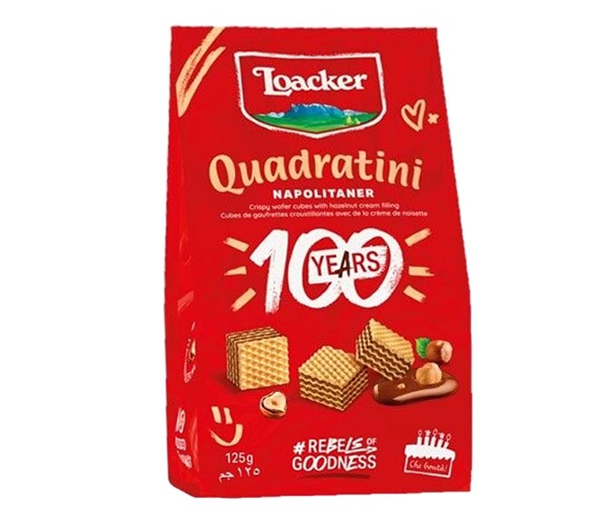LOACKER Quadratini Napolitaner bite size wafers 125g