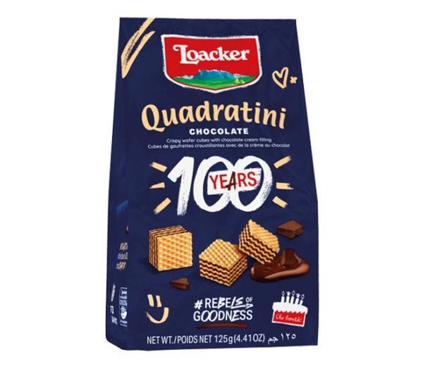LOACKER Quadratini Chocolate bite size wafers 125g
