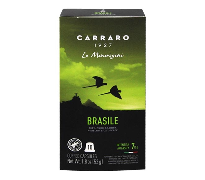 CARRARO espresso BRASILE 52g – (10 caps – intensity 7)
