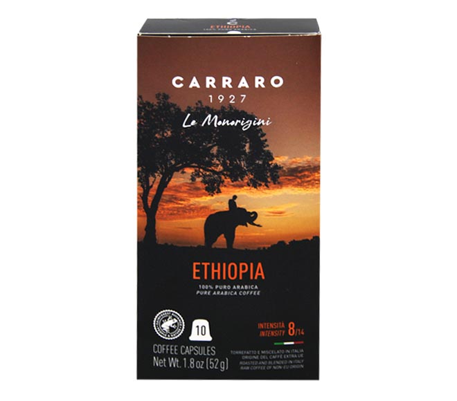 CARRARO espresso ETHIOPIA 52g – (10 caps – intensity 8)