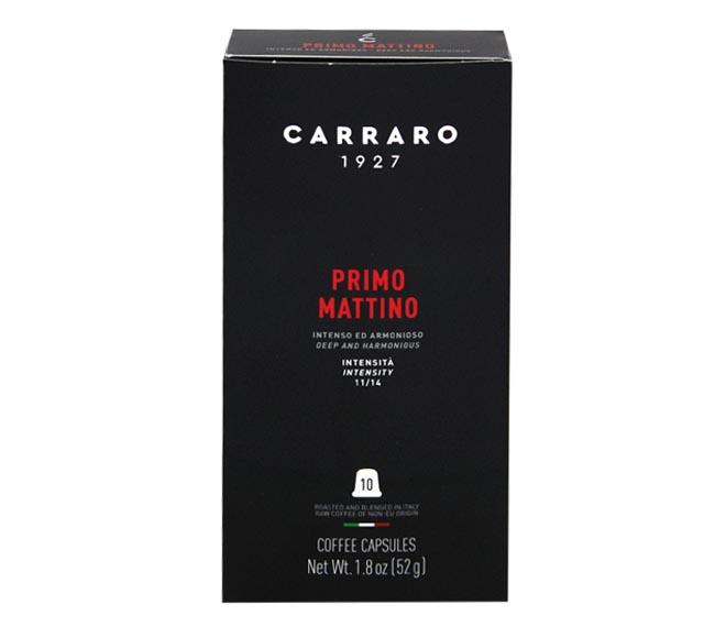 CARRARO espresso PRIMO MATTINO 52g – (10 caps – intensity 11)