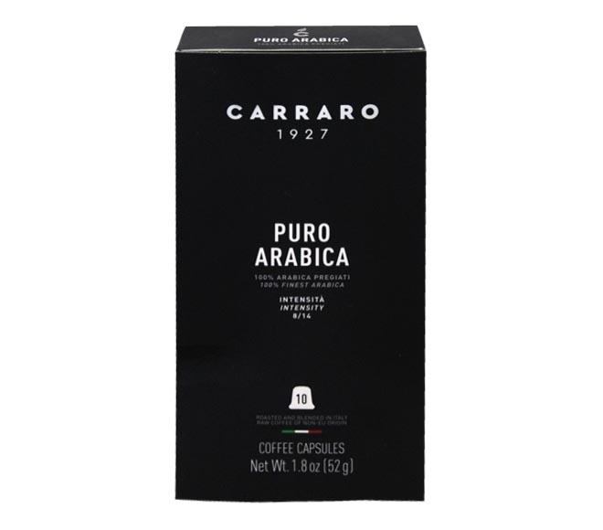CARRARO espresso PURO ARABICA 52g – (10 caps – intensity 8)
