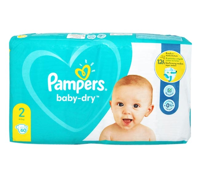 PAMPERS baby – dry S2 4-8Kg 60pcs