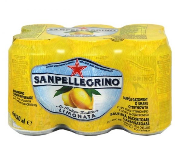 can SAN PELLEGRINO Italian Sparkling lemon water 6x330ml