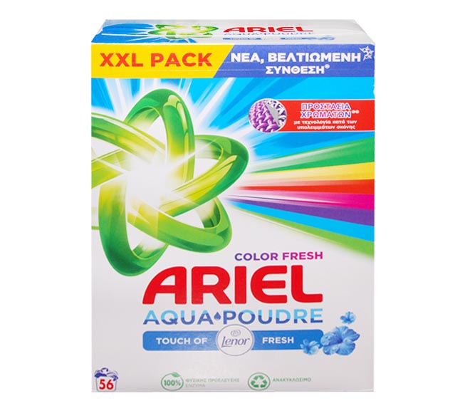 ARIEL powder 56 washes 3.640kg – Color Fresh (XXL PACK)