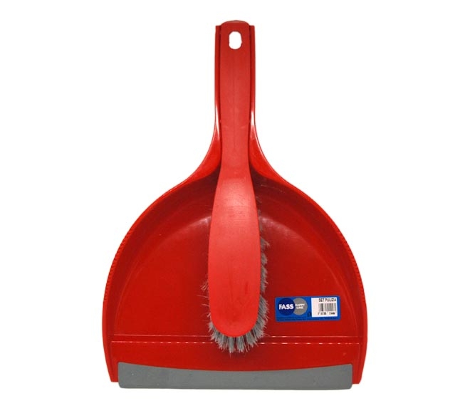 dustpan with brush FASS red