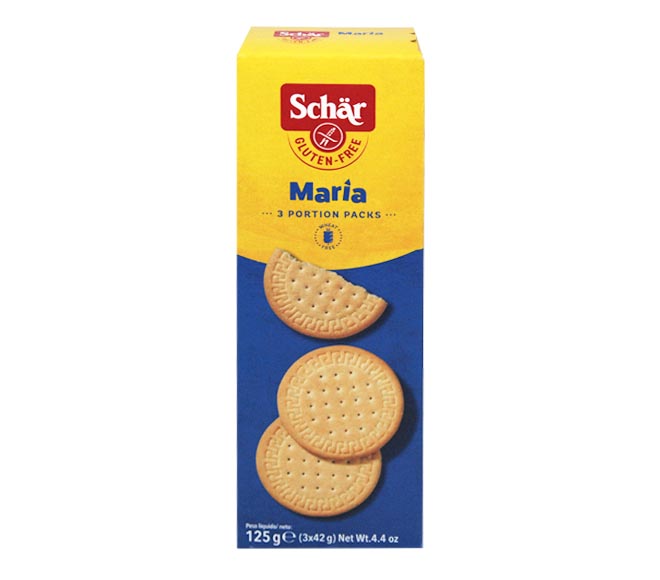 SCHAR Gluten Free Biscuits (3pcs x 42g) 125g – Maria Plain Biscuits