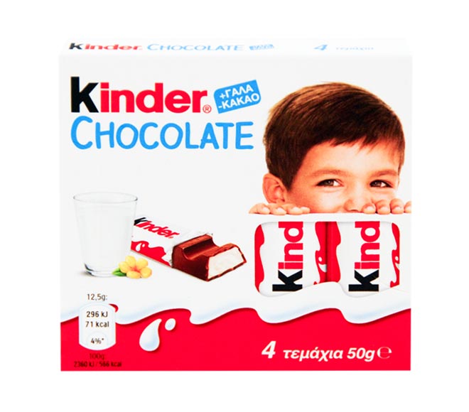 KINDER chocolate 4x50g
