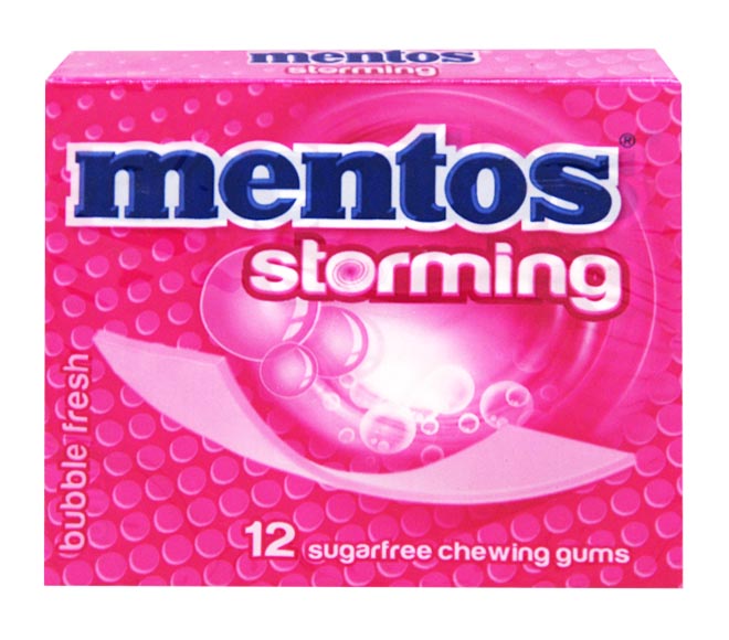 gum MENTOS Storming sugar free chewing (12pcs) 33g – bubble fresh