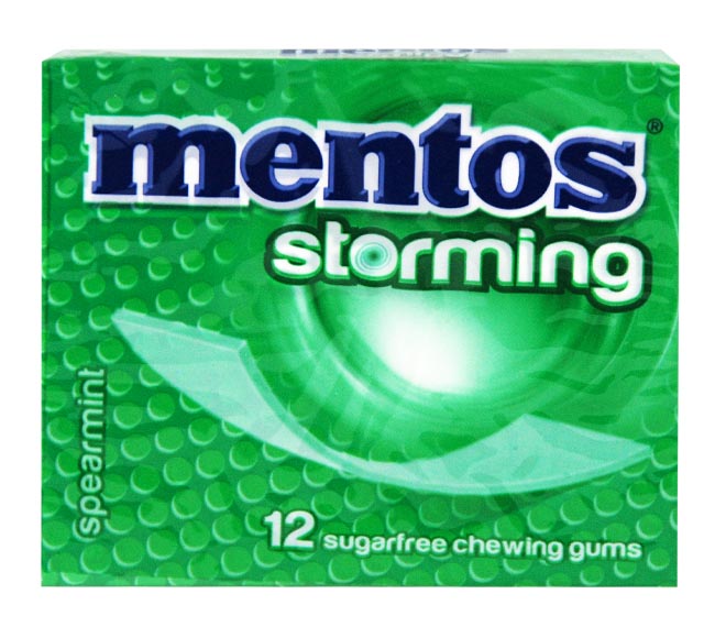 gum MENTOS Storming sugar free chewing (12pcs) 33g – spearmint
