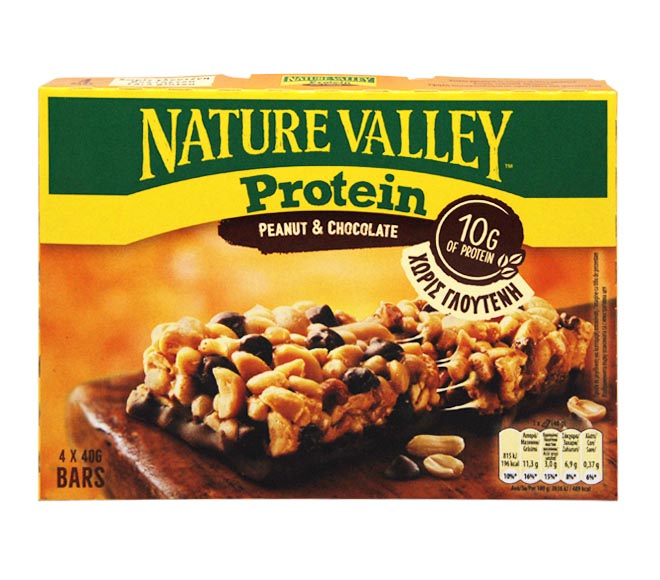 Nature Valley Protein Peanut & Chocolate Bar, 4 x 40g : Snacks