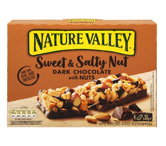 NATURE VALLEY sweet & salty nut 4x30g – dark chocolate with nuts