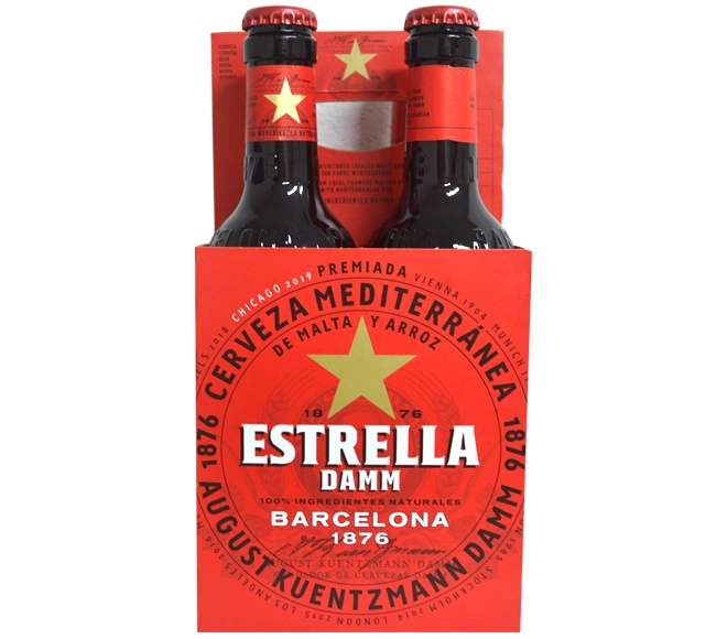 ESTRELLA DAMM beer bottle 4x330ml