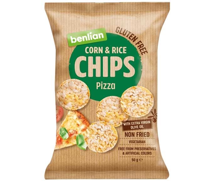 BENLIAN corn & brown rice chips 50g – pizza