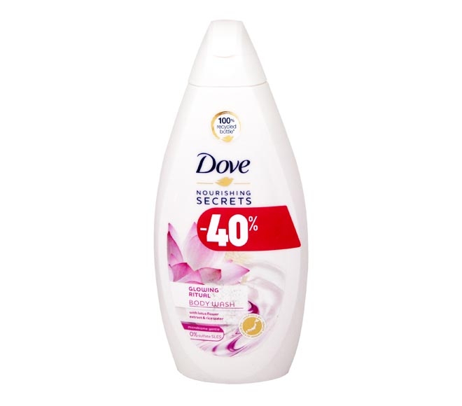 DOVE shower gel 500ml – Lotus Flower Extract & Rice Water (40% OFF)