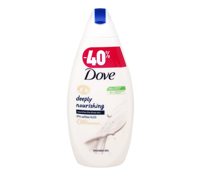 DOVE body wash 500ml – Deeply Nourishing (40% OFF)