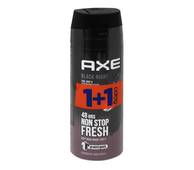 AXE deodorant bodyspray 150ml – Black Night (1+1 FREE)