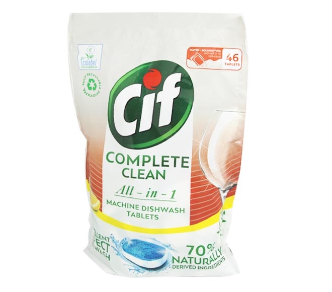 CIF dishwasher detergent All in 1 46 tabs 805g – Lemon
