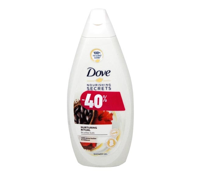 DOVE shower gel 500ml – Cacao Butter & Hibiscus (40% OFF)