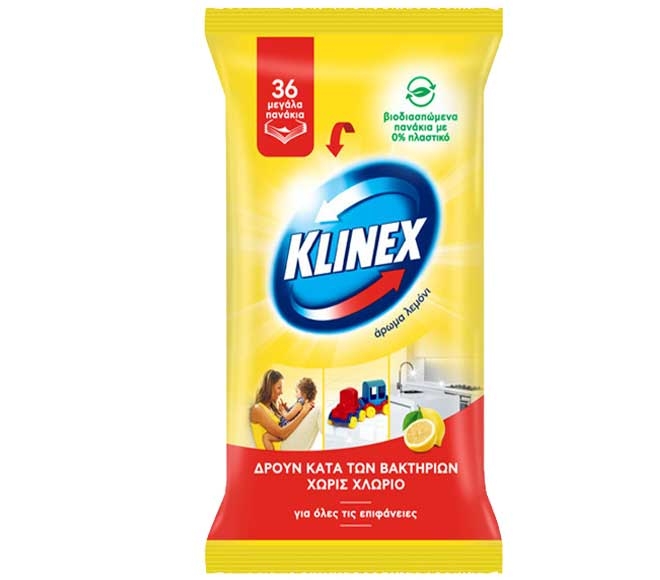 KLINEX surface wipes 36pcs – Lemon