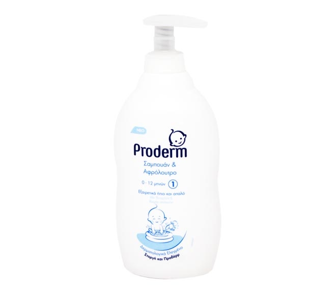 PRODERM shampoo & shower gel 400ml – 0-12 months