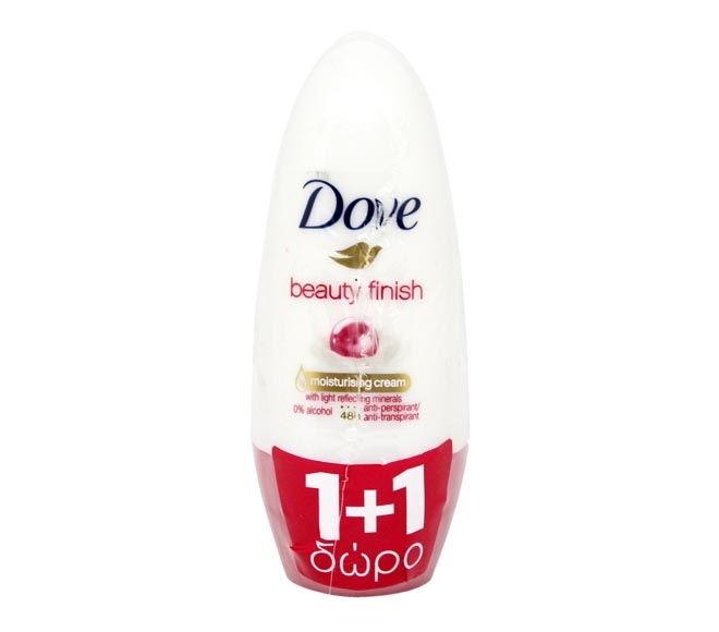 DOVE deodorant roll-on 50ml – Beauty Finish (1+1 FREE)