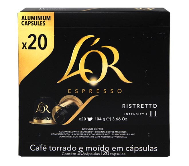 LOR espresso RISTRETTO 104g – (20 caps – intensity 11)