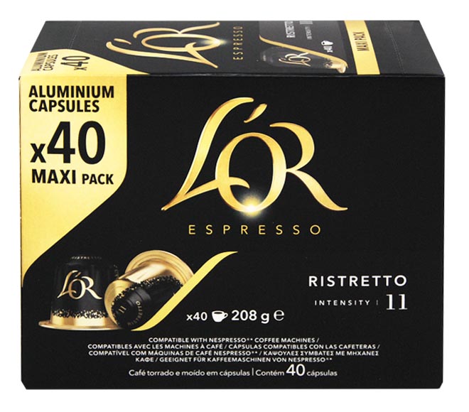 LOR espresso RISTRETTO 208g – (40 caps – intensity 11)