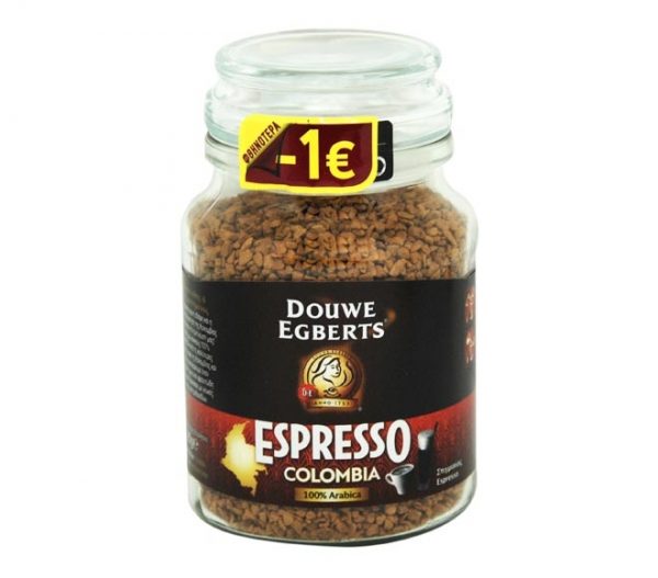 DOUWE EGBERTS instant coffee ESPRESSO Colombia 95g (€1 LESS)