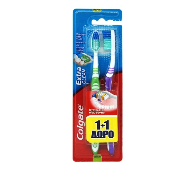 toothbrush COLGATE Extra Clean medium (1+1 FREE)