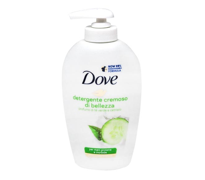 DOVE liquid hand wash 250ml – green tea & cucumber